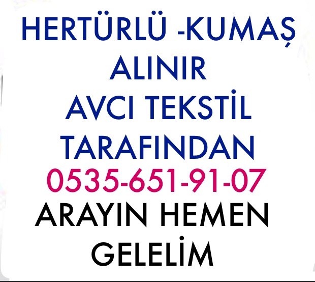 Her Türlü Stok Parti Kumaş Alanlar |05356519107|